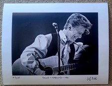 A Smiling David Bowie 11 x 14 signed Numbered