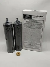 Black Berkey BB9-2 Authentic Replacement (2) Water Filters Purification Elements