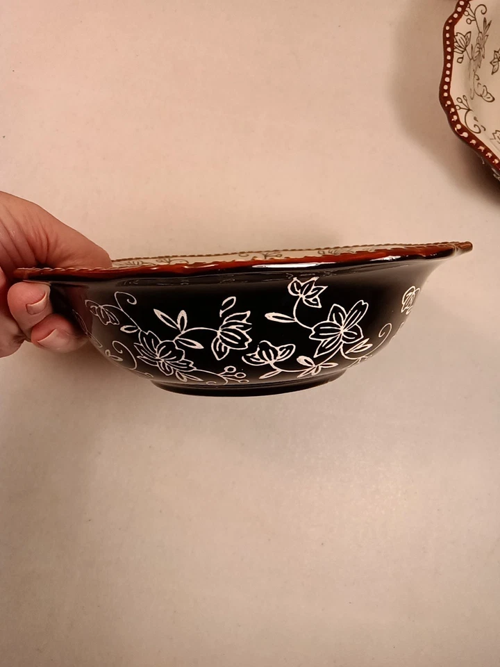 2 Temptations By Tara черные кружевные гофрированные суповые/зерновые чаши диаметром 7,5 дюйма - Изображение 3 из 4