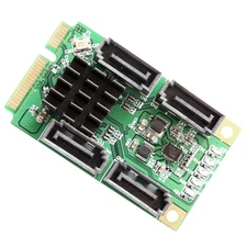 Open Box-4 Port SATA III Mini PCI-e Controller Card