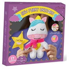 Fur Sewing Kit for Children, Sew Your Own Unicorn Toy Kids' Craft Unicorn toy