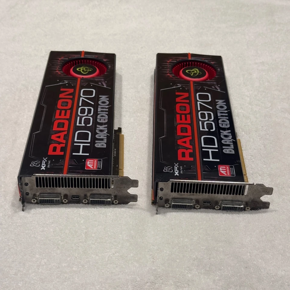 2x ATI Radeon HD 5970 Black Edition 2GB GDDR5 XFX GPU + AMD CrossFire Bridge - Image 3 of 4