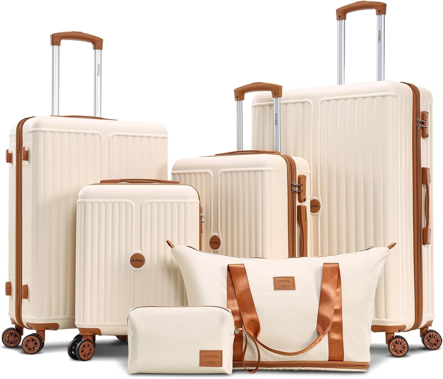 Set Abs+pc Hardshell Carry On Suitcase W/ Spinner Wheels + T