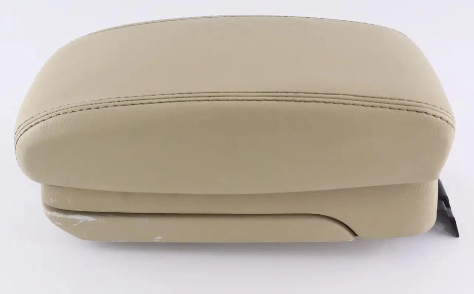 01 - 08 Jaguar X-Type Center Console Storage Lid Armrest Champagne Leather - Image 4 of 4