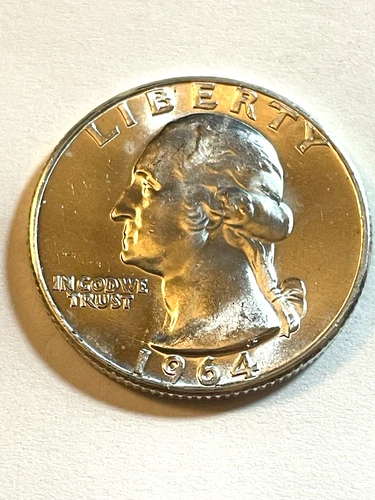 1964 Washington Quarter, Uncirculated, 90% Silver, By REEDERSONG