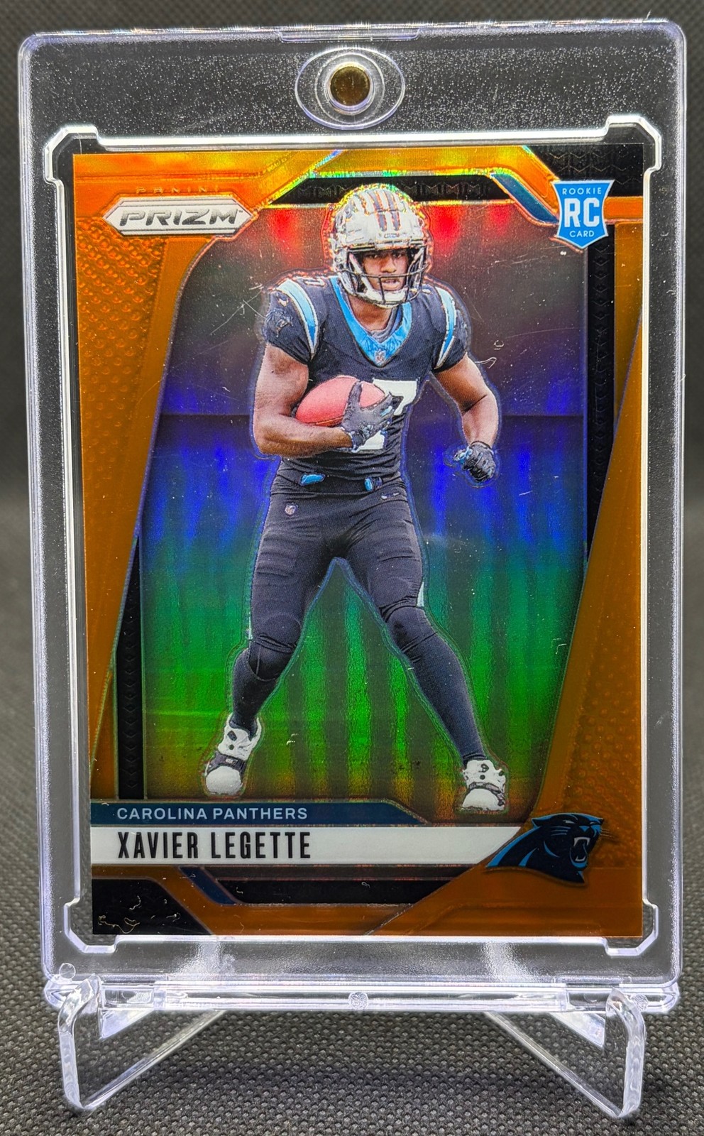 2024 Panini Football Prizm Xavier Legette Orange /249 #398 RC Carolina Panthers