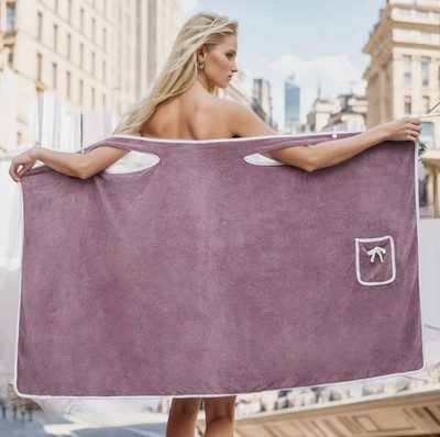 Women's Wearable Shower Skirt Plus Size Water Absorption Quick Drying Beauty