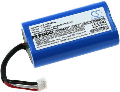 Akku kompatibel mit Anker Typ 2S18650 7,4V 2600mAh/19,2Wh Li-Ion Blau