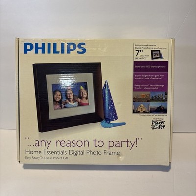 Philips 7'' Home Essentials Digital Photoframe SPF3407D/G7 Brown Wood LCD