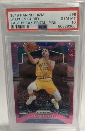 2019 Panini Prizm Stephen Curry Pink Fast Break /50 PSA 10 GEM MINT 🐐 RARE
