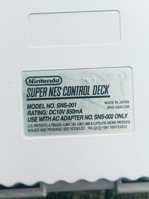 Nintendo Super NES SNES Console SNS-001 Control Deck - 639720