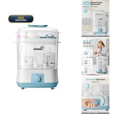 Grownsy 4-in-1 Large Capacity Baby Bottle Sterilizer And Dryer, Blue BS706