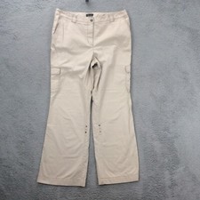 Cargo Hiking Pants Womens 16 Light Khaki Cotton Roll Up-Snap New York  Company