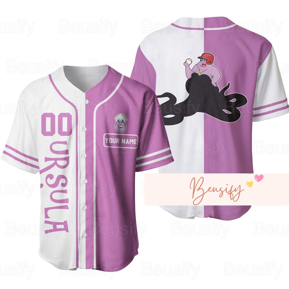 Custom Disney Ursula Baseball Jersey