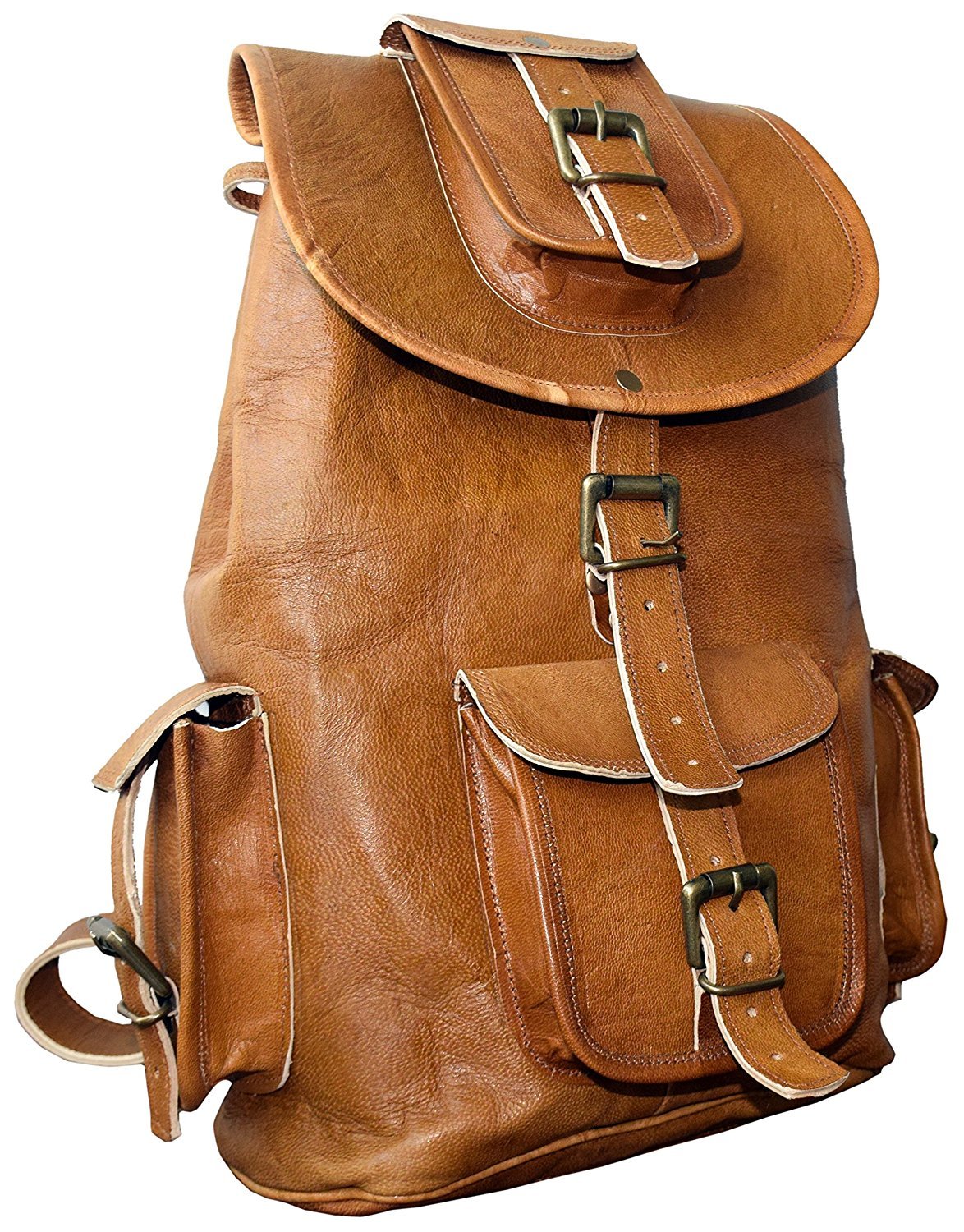Zaino Laptop Vintage In Vera Pelle Da Uomo Messenger Bag Satchel