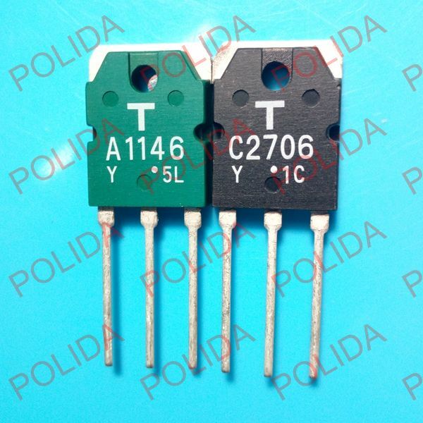TOSHIBA 2SC1077 6PCS 新品未使用 1pairs OR 2PCS Transistor TOSHIBA TO-3P 2SA1146/2SC2706