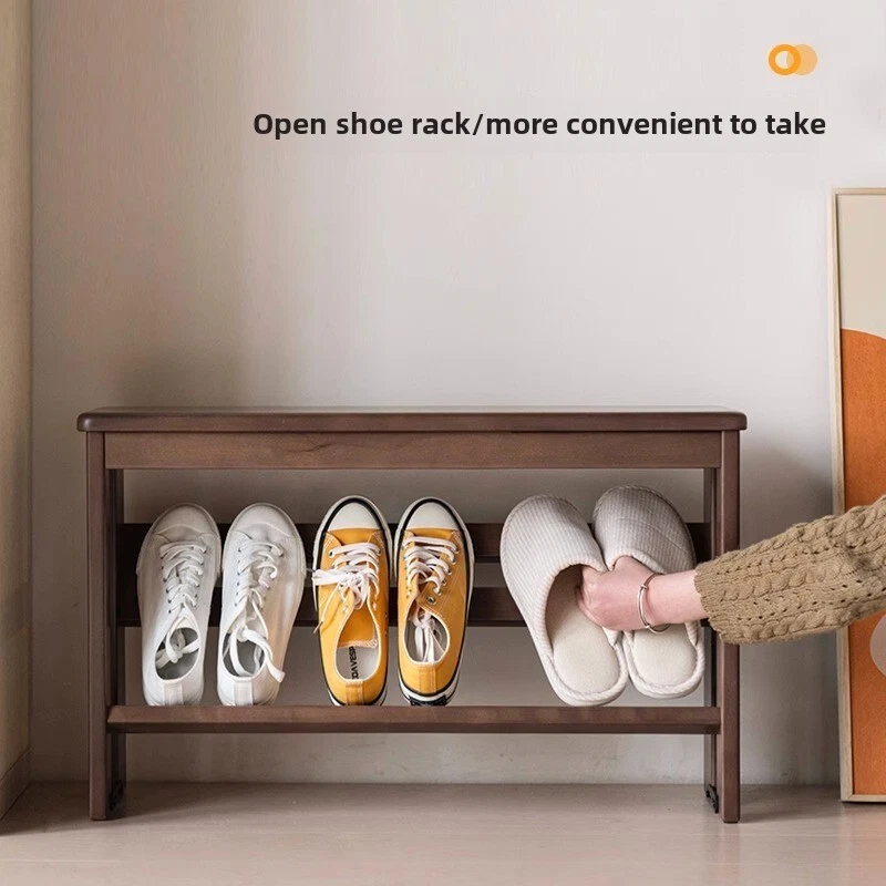 Ultra narrow shoe bench for sitting, shoe rack, small size, thin shoe cabinet - Image 3 of 4