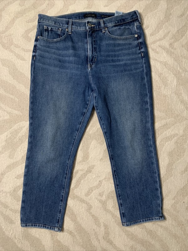 Banana Republic Womens Sz 32 Short High Rise Slim Stretch Denim Jeans