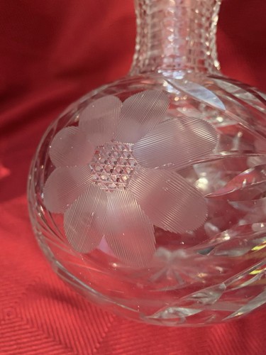 Vintage Antike Karaffe/Karaffe Wasser Wein McKee "Innovativ" geschliffenes Glas mit Stopfen - Bild 21 von 23