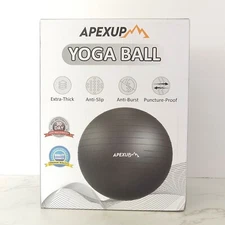 APEXUP Yoga Ball, Exercise, Pilates, anti Slip Stability, Heavy Duty 65cm