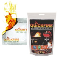 Quickfire - Firestarters Camping & Charcoal Bbq Fire Starter 25 Pouches Quickfire - Firestarters Camping & Charcoal Bbq Fire Starter 25 Pouches
