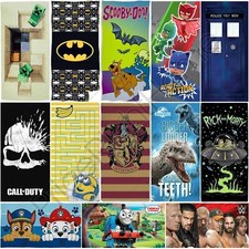 BOYS CHARACTER COTTON TOWELS - DISNEY CARS WWE THOMAS PJ MASKS MINECRAFT & MORE