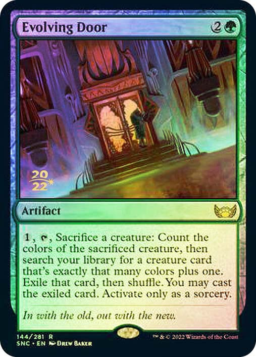 MTG  FOIL Evolving Door (Prerelease) (Streets of New Capenna)  - Promo #144