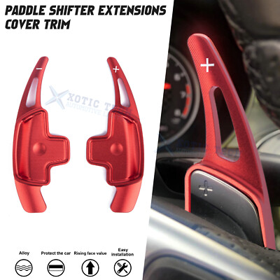 Sporty Red Paddle Extended Shift Trim For Mercedes Benz A C E CLA GLA GLC Class