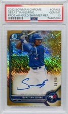 2022 Bowman Chrome #CPASE Sebastian Espino 1st Auto Gold Shimmer Ref 5/50 PSA 10