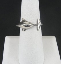 Ring Sterling Dolphin Porpoise Handmade Band Sterling 925 Silver Size 6.5