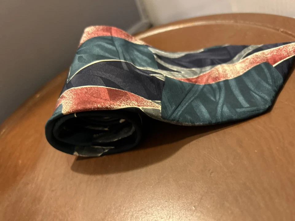 Gianfranco Ruffini Italy Men's 100% Silk Neck Tie Geometric Art Deco - Image 3 of 4