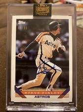 2022 Topps Archives Signature Retired Steve Finley 1993 Base Auto #d 81/93 SP