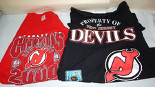2 NEW JERSEY DEVILS NHL T-Shirt Large 2000 Stanley Cup Champions  Property Of
