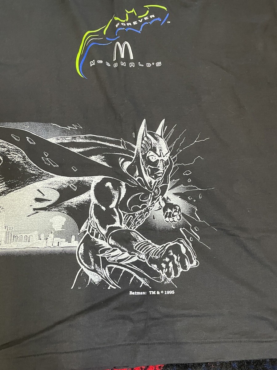 Vintage 1995 McDonald's Batman Forever Promo T-Shirt – Black – XL