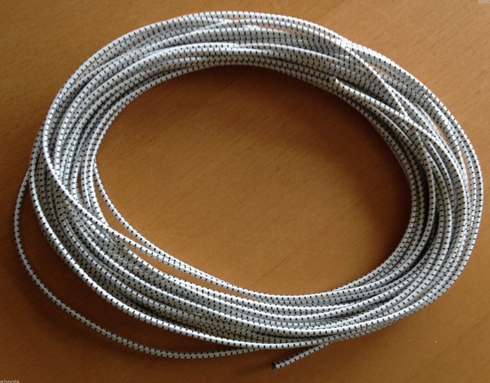 1/8 x 50 ft Marine Bungee Cord Shock Stretch Rope USA Made WHT