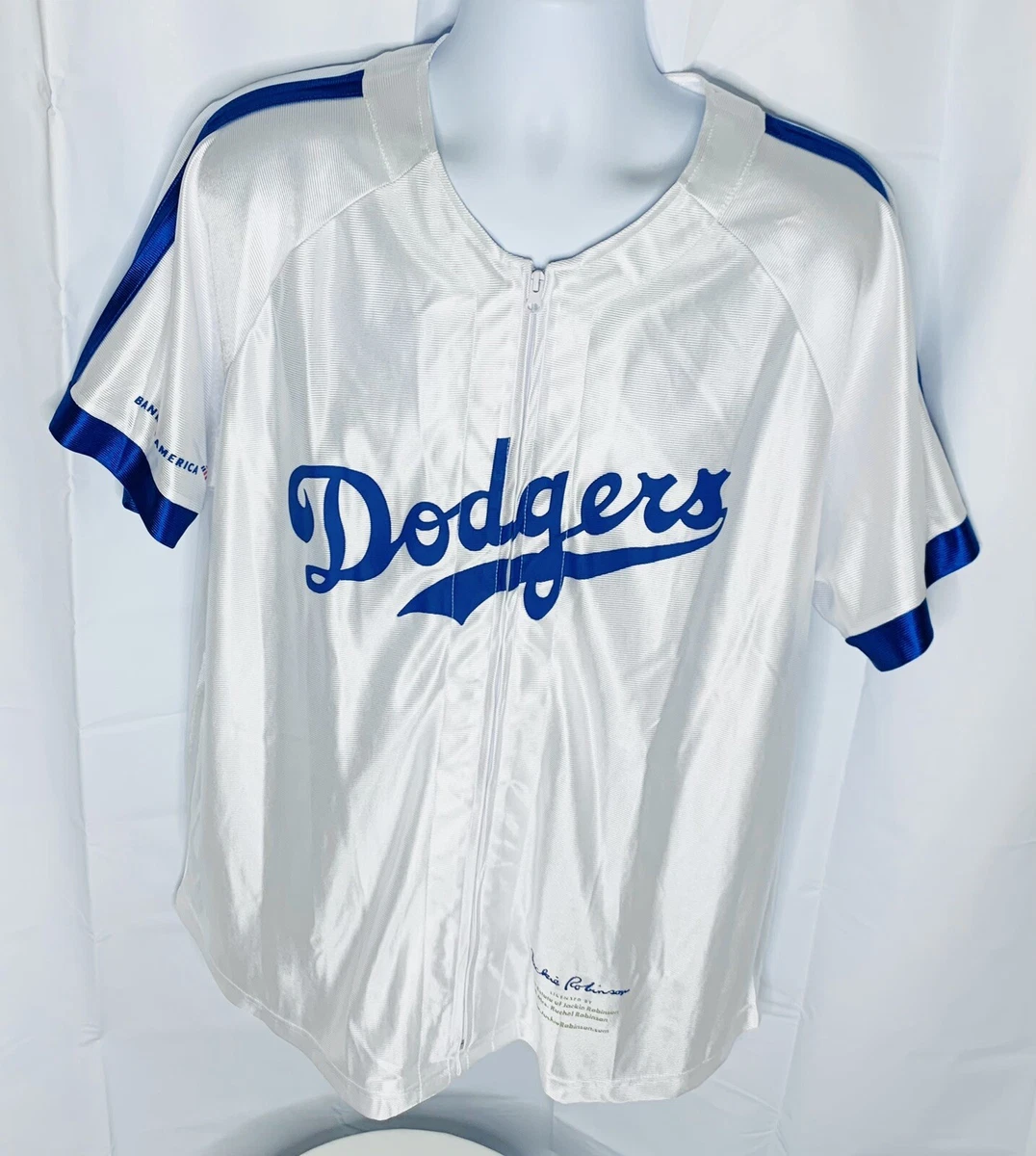 LA DODGERS Jackie Robinson #42 Zip Up JERSEY MLB SGA SHIRT ADULT