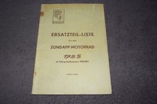 Ersatzteilliste Ersatzteilekatalog Handbuch Zündapp-Motorrad 175 S Original 1956