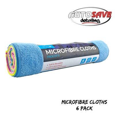Simply - 6er Pack Mikrofaser Detailtücher | weich & wiederverwendbar| ultra saugfähig