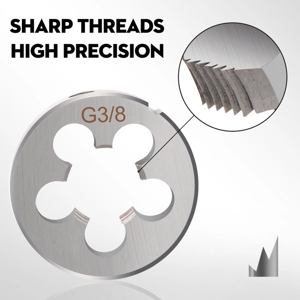 Gewindeschneideisen Rohr Rundes Schneideisen G 1/8 1/2 3/8 Zoll HSS Rohrgewinde - Bild 4 von 4
