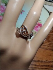 Vintage Sterling Silver Cz Dainty Ring Sz 7 Engraved Always Here Never Gone