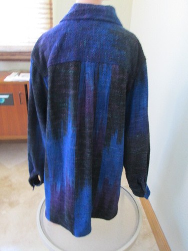 Candiss Cole SILK Hand Woven JACKET Multi /Lapis ,Royal Purple, Ebony Black - 第 14/14 張圖片