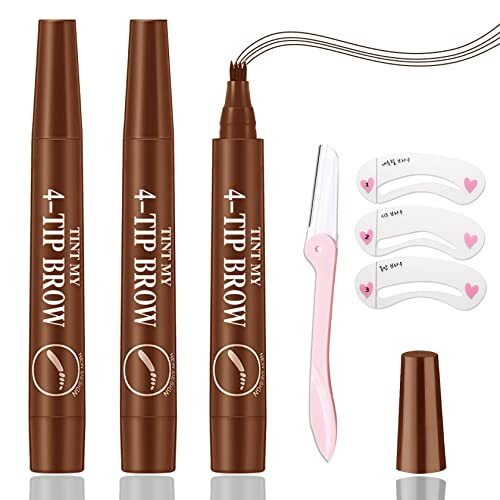 3 Pack Microblading Eyebrow Tattoo Pen Waterproof Long Lasting Brow Pencils - Picture 1 of 7