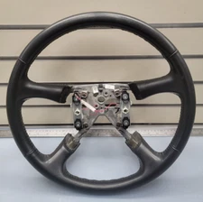 99-02 Chevy Silverado Tahoe Suburban Blazer SONOMA Steering Wheel Leather black