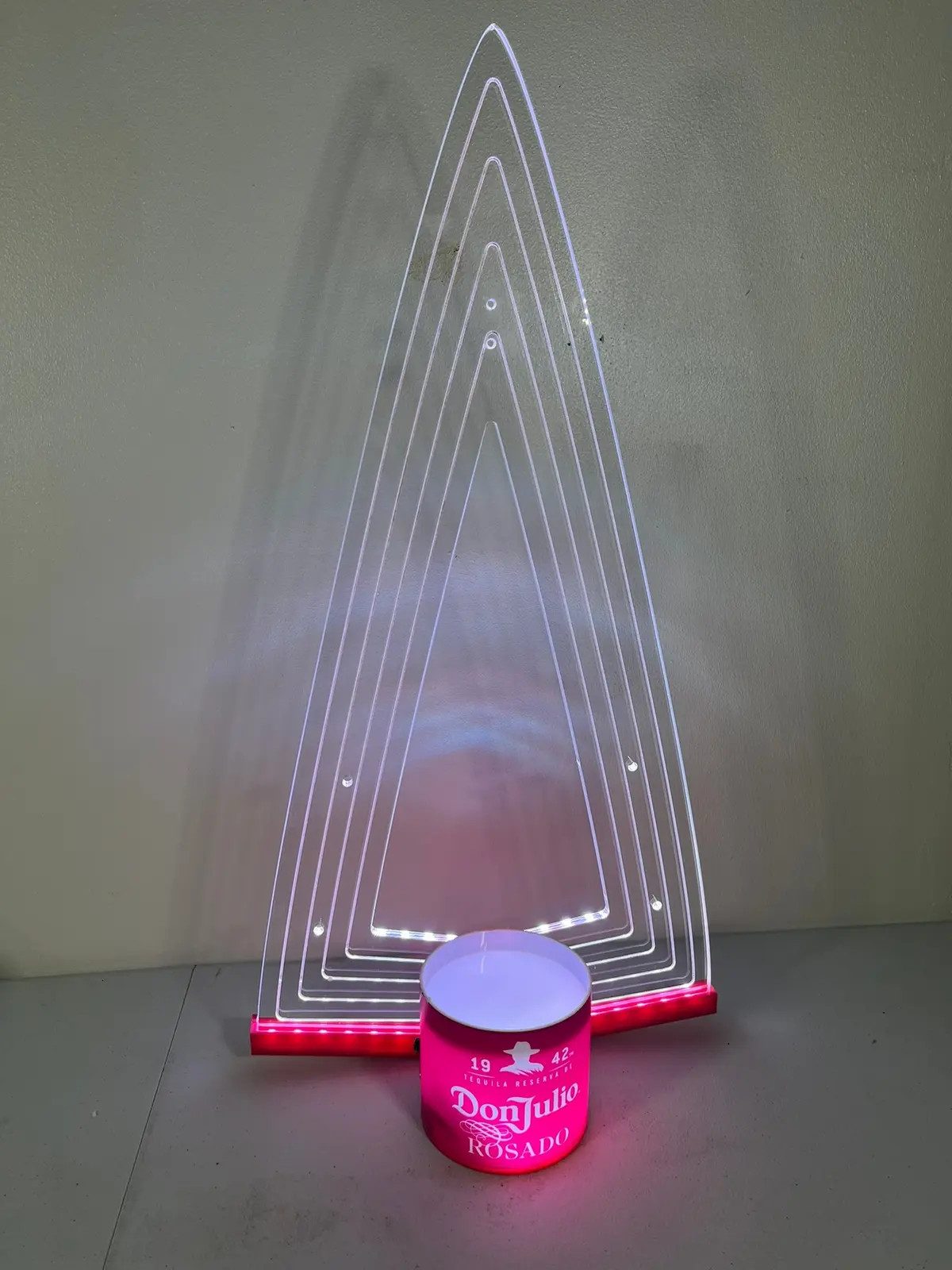 Don Julio 1942 Bottle Presenter/Bottle Holder With Flashing Color Lighting 