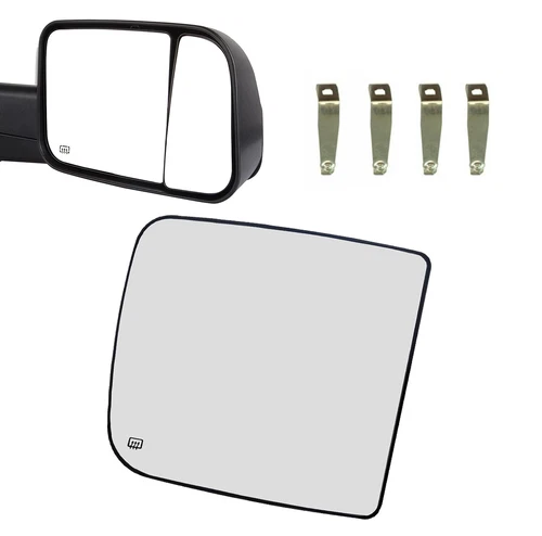 Upper Passenger Side Heated Towing Mirror Glass For Dodge Ram 1500 2500 3500