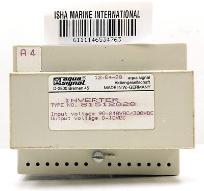 Aqua Signal 81512028 Inverter Input And Output Voltage