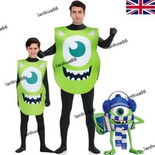 Adult Kids Monster Funny Cosplay Mike Wazowski Print Sponge Role Playing Costume