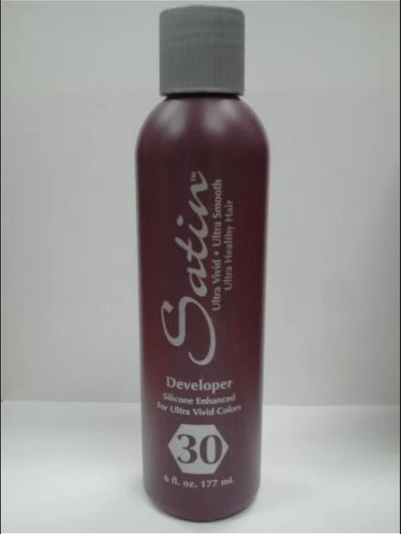 COLOR DE CABELLO SATINADO BASE de silicona desarrollador de peróxido 6 oz. Elige tu volumen Foto 3 de 4