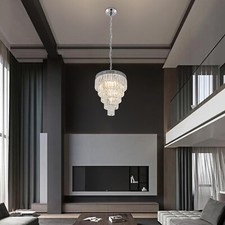 E26 Crystal Chandelier Modern Ceiling Light Lamp Pendant Lighting Fixture