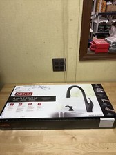 Delta Anderson  1-Handle Deck-Mount Pull-Down Handle Kitchen Faucet -Matte Black